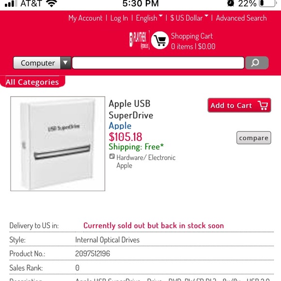 Brand New! Apple USB SuperDrive - Picture 10 of 10